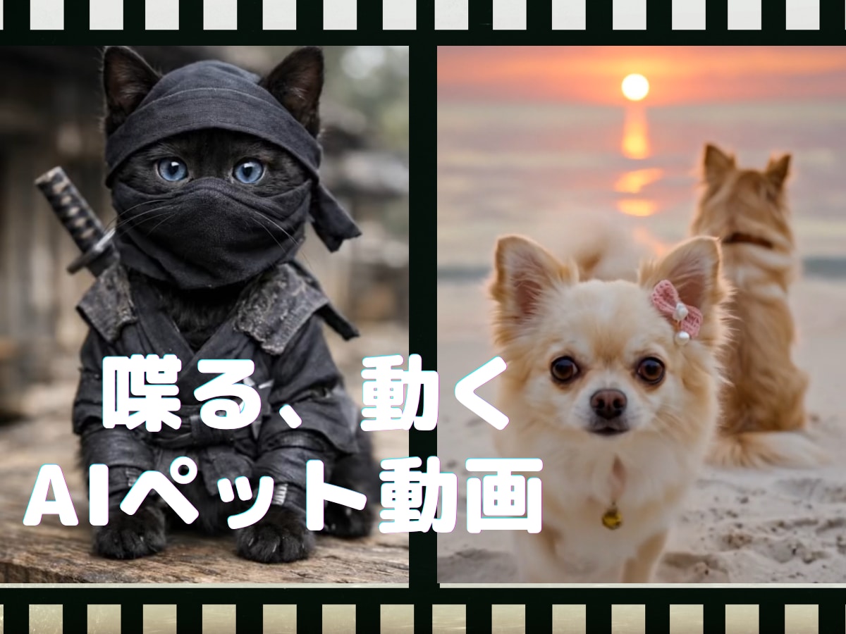 ペットが喋る、動くAIペット動画制作します 写真と台本だけ。大切なペットが表情豊かにメッセージを届けます イメージ1