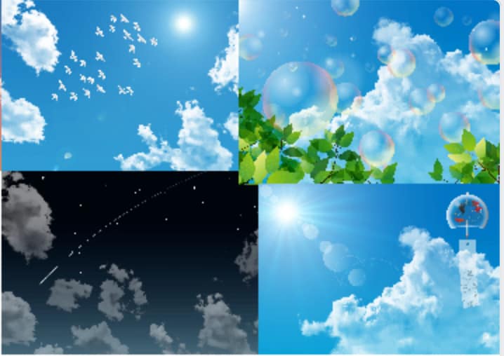 青い空の背景素材販売します 夏の背景に使えるかもイラスト素材 イメージ3