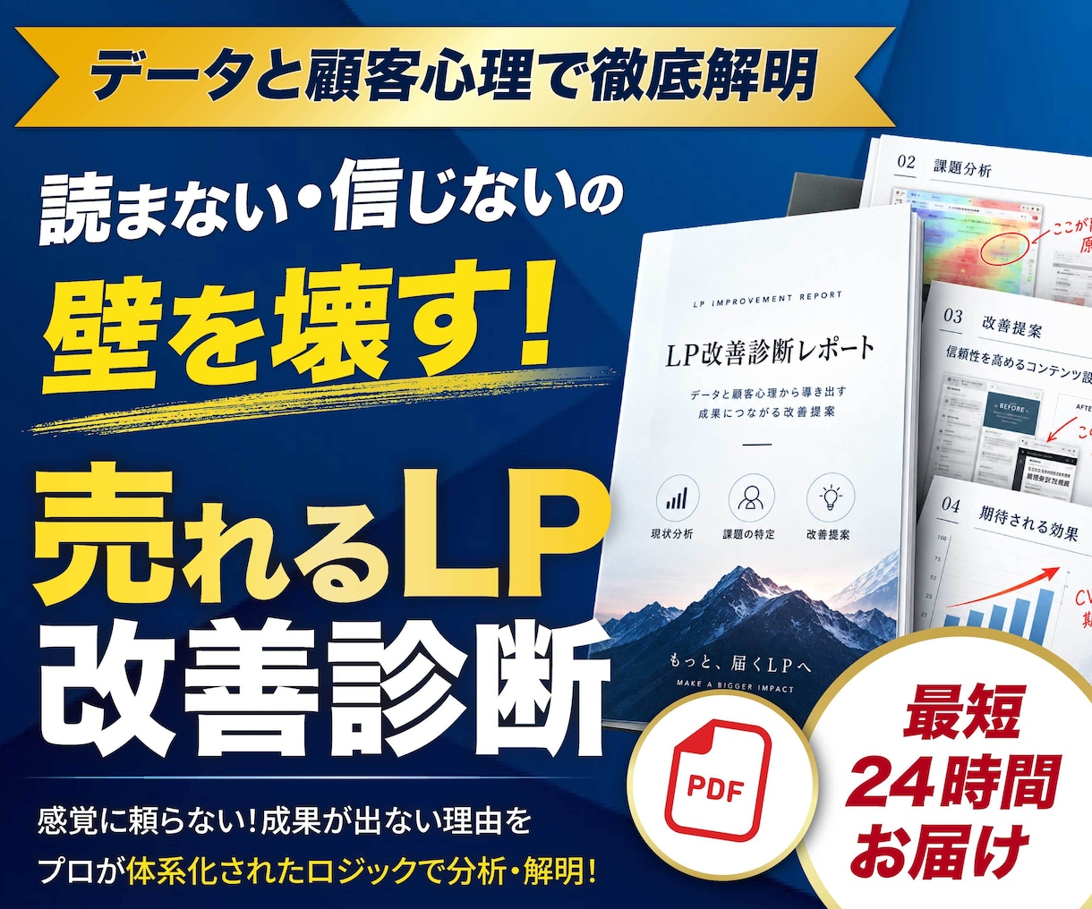 読まない・信じないの壁を壊す『LP改善診断』します 成果の出ないLPの原因を、プロが1〜2時間かけて徹底分析！ イメージ1