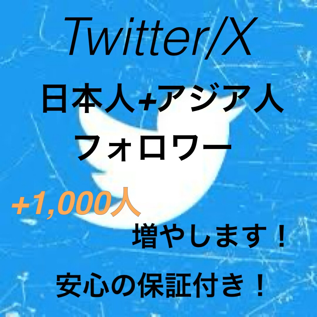 Xの日本人+アジア人フォロワーを増やします ※日本、韓国、中国、台湾のフォロワーです！ イメージ1