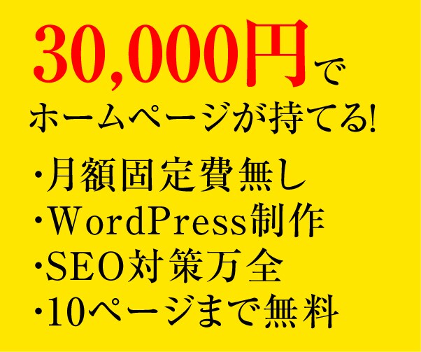 激安１万円！SEO対策万全！HP制作します 月30万PVのサイト運営者がWordPressでHP制作 イメージ1