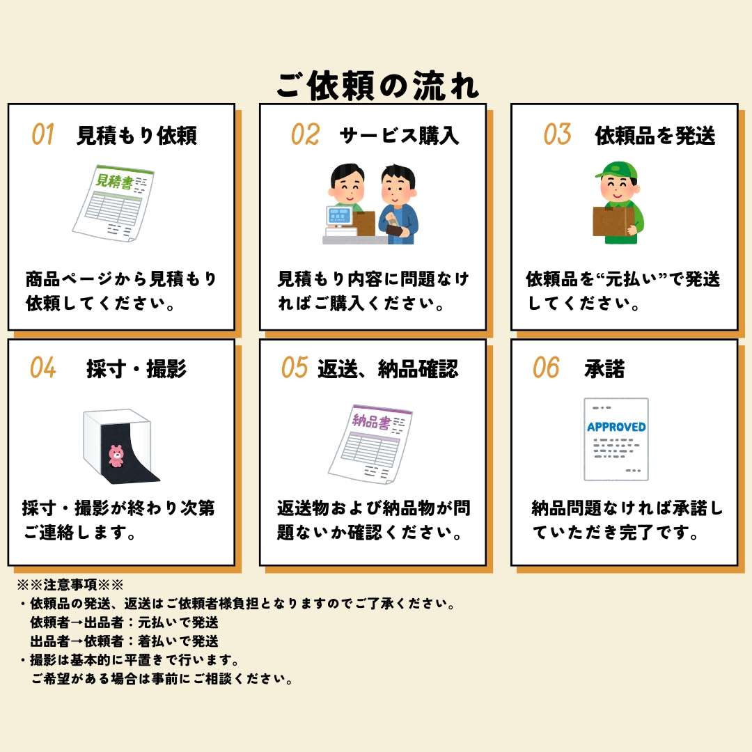 メルカリ出品用の撮影・採寸代行します 面倒な出品準備をまるっとお任せ イメージ3