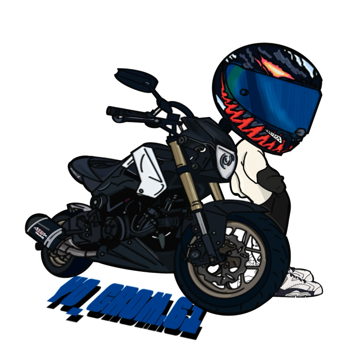 アイコンイラスト承っております バイクや車ともご一緒にアイコンイラストお描きします！ イメージ3