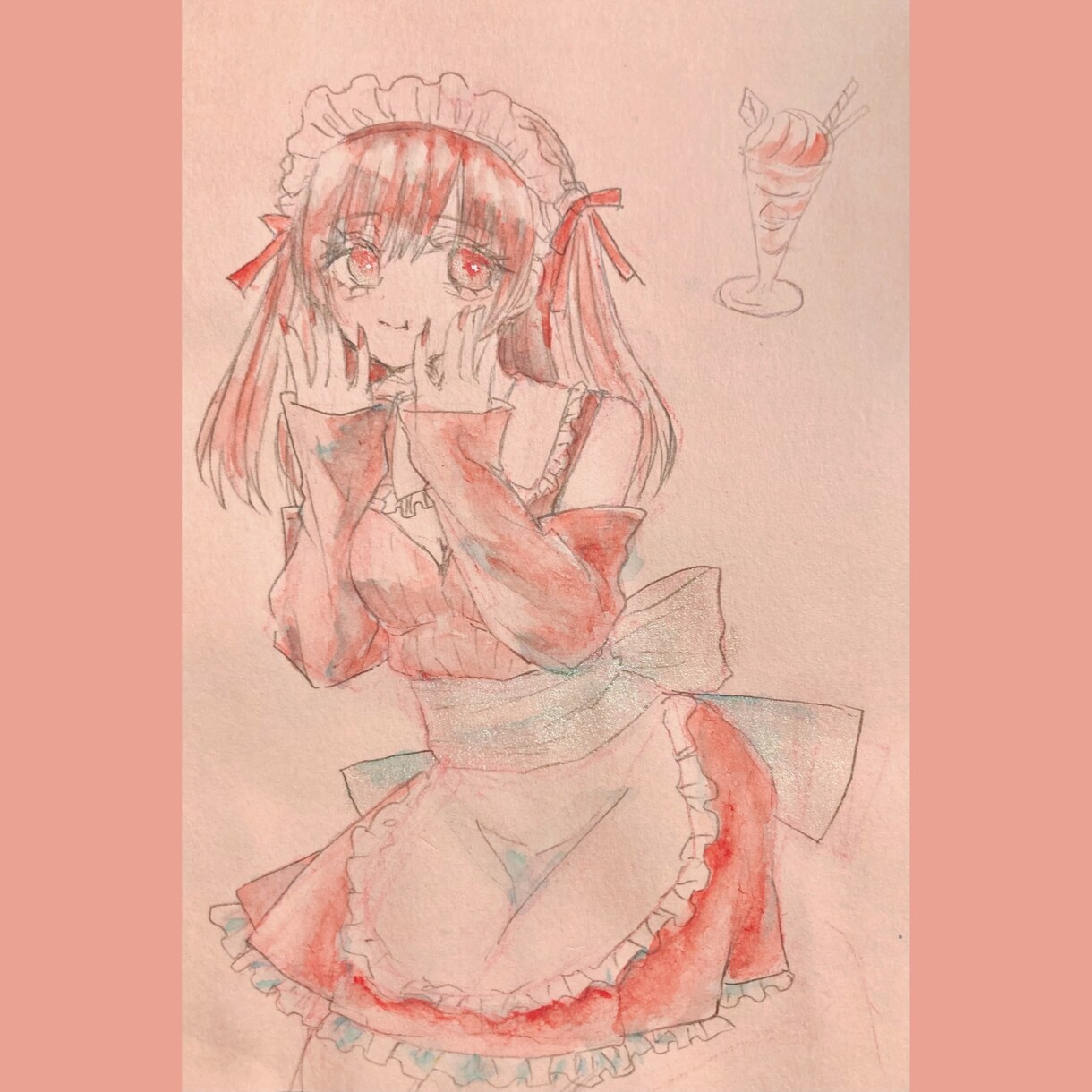 アナログで水彩イラスト描きます かわいいほわほわ水彩や闇を感じるイラスト！プレゼント用にも！ イメージ5