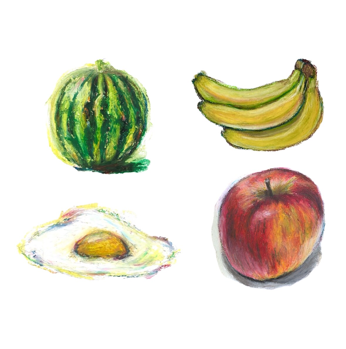 やさしい手描き！クレヨンで食べ物アート描きます 飲食店・青果店向け／温かみあるPOPに イメージ1