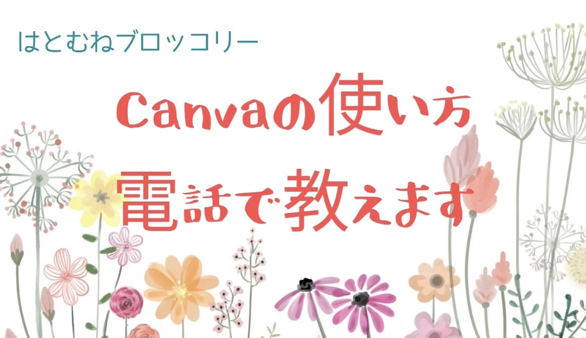 初心者さん限定★Canvaの使い方電話で教えます ★初心者さんでも簡単にデザインできる★資料作成にもどうぞ イメージ1