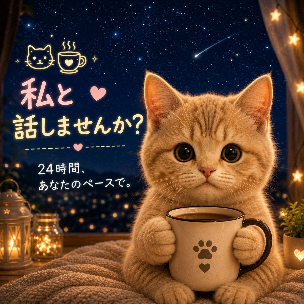 LINE感覚で♥あなたのお話をゆっくりお聴きします 雑談・愚痴・寂しい時も♥24時間あなたのペースで話せます イメージ1