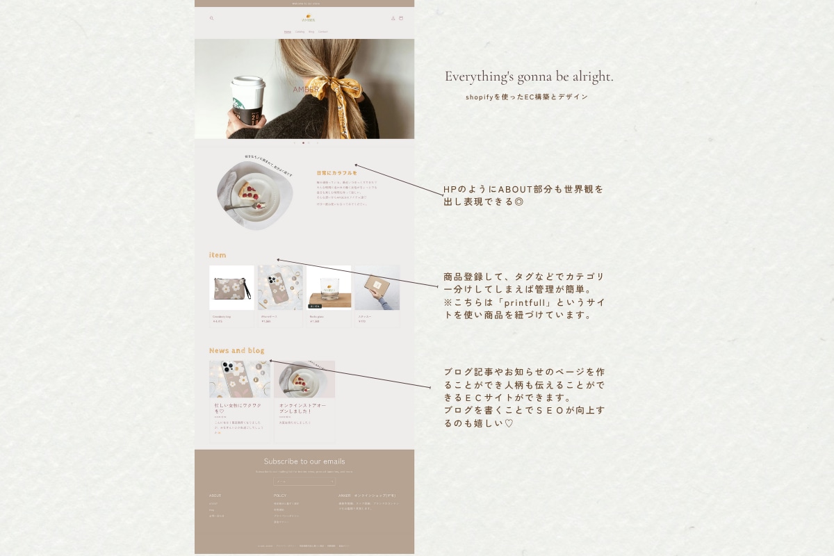 世界観を大切にしたShopifyサイト制作します シンプルで分かりやすくお客様に優しいECサイト制作 イメージ2