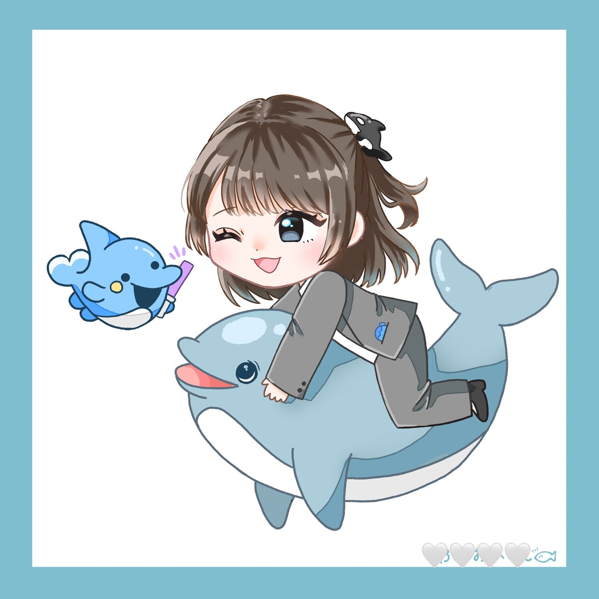 可愛いポップなちびキャラ調で似顔絵描きます ちびキャラ・デフォルメの似顔絵をお描きします！ イメージ1