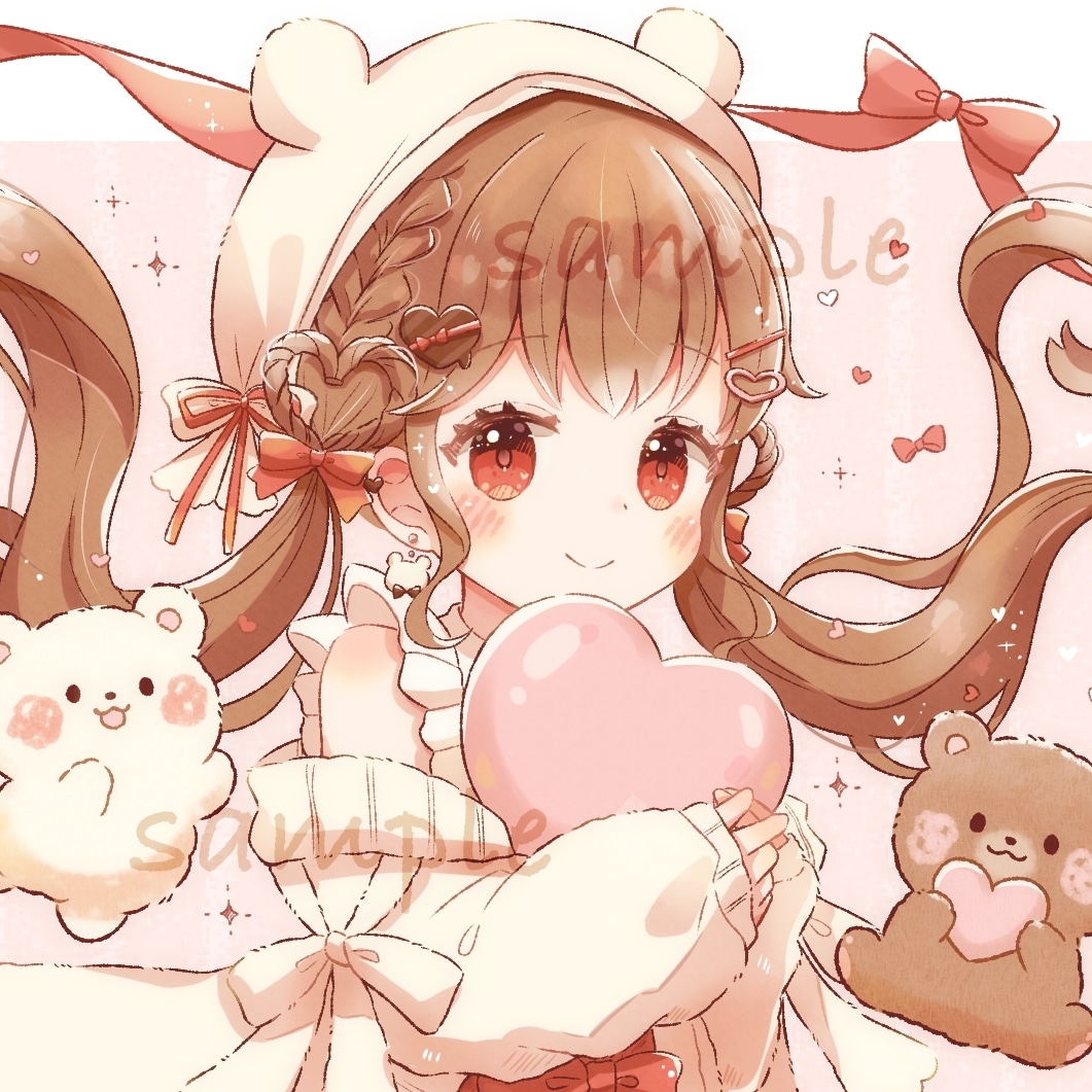修正無料◎ふわふわ可愛いイラストをお届けします X、YouTube、グッズなど様々な用途で使用可能です◎ イメージ1