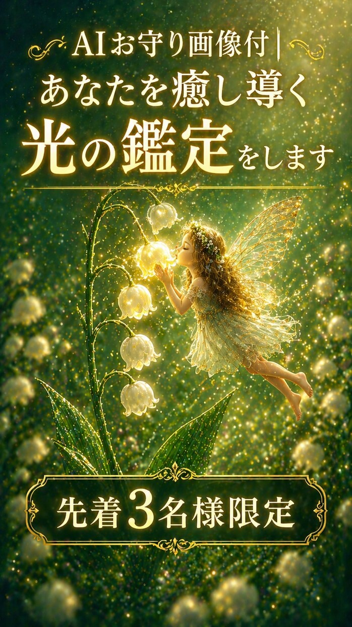 先着3名限定価格で光の鑑定とお守り画像を届けます 直感リーディングで現状を解き明かし、輝く未来を具現化します イメージ1