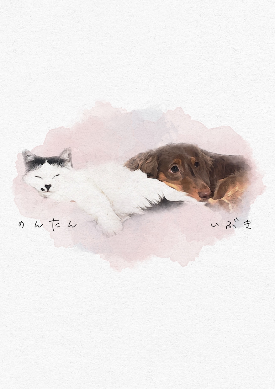 ペットの素敵な似顔絵お作りします 可愛いペットの写真が水彩画風のイラストに♡ イメージ4