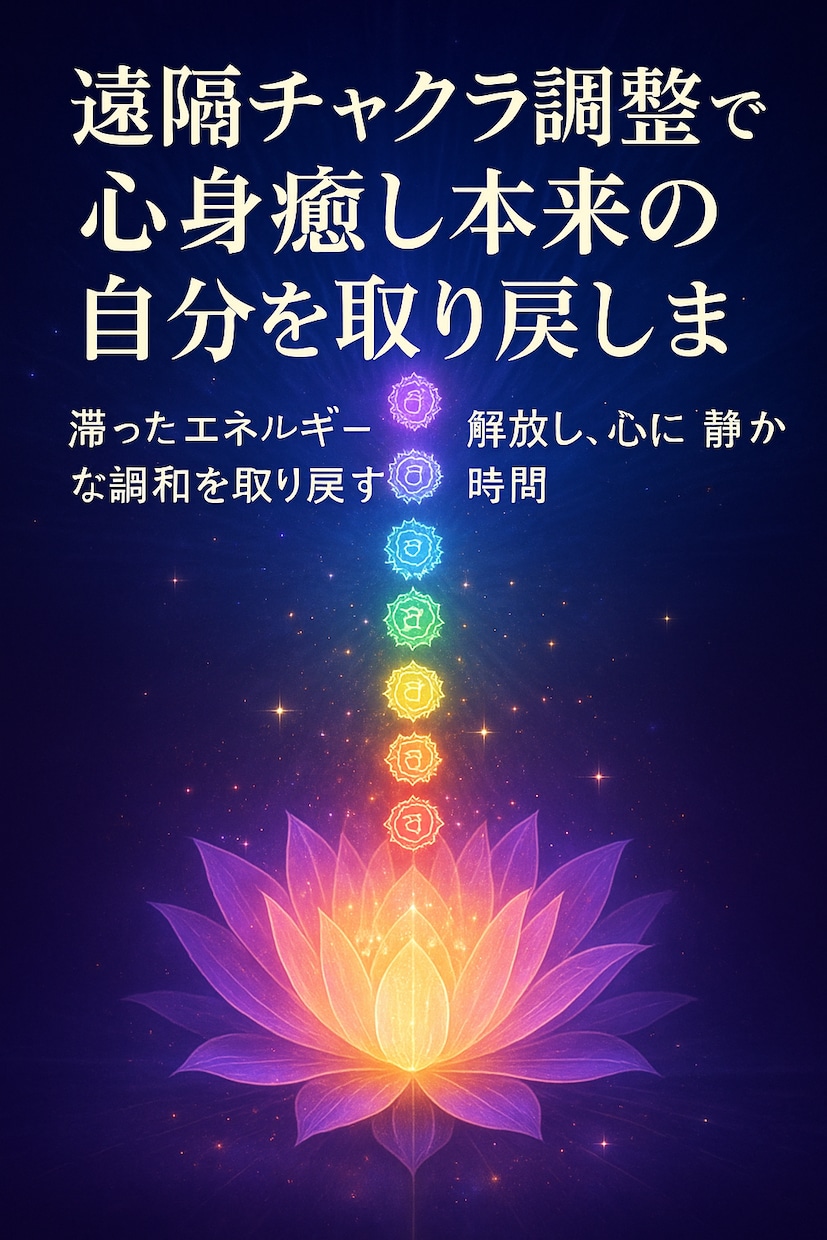 遠隔チャクラ調整で心身癒し本来の自分を取り戻します 滞ったエネルギーを解放し、心に静かな調和を取り戻す時間 イメージ5