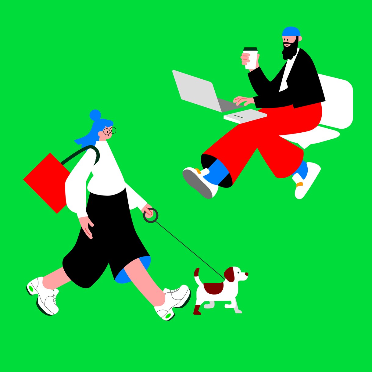 ミニマル&カラフル！目を引くイラスト作ります ライフスタイルを楽しく表現。Webやパッケージにも。 イメージ3