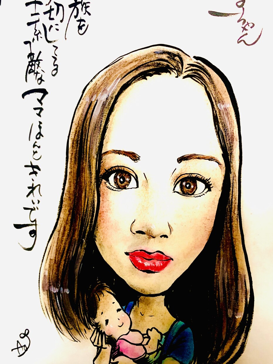 筆ペンで推しキャラとのツーショットアイコン描きます 好きなキャラとのツーショットの和のアイコンはいかがですか？ イメージ4