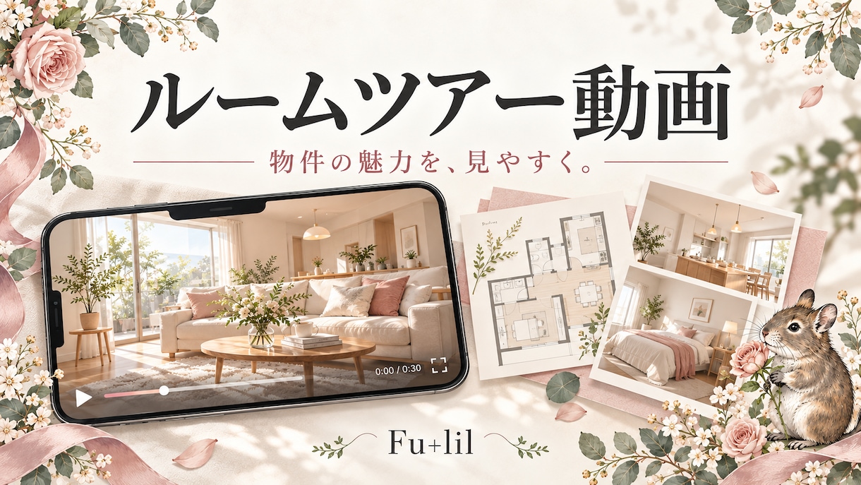 物件ルームツアー動画を編集します 住宅の魅力と動線が伝わる縦型動画を丁寧に制作 イメージ1