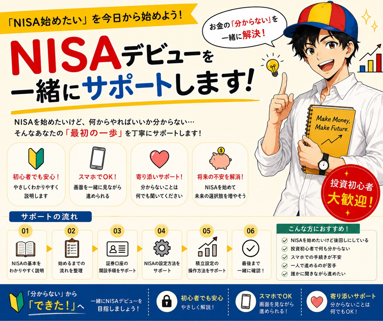 NISAデビューを一緒にサポートします 「NISA始めたい」を今日から始めよう！ イメージ1
