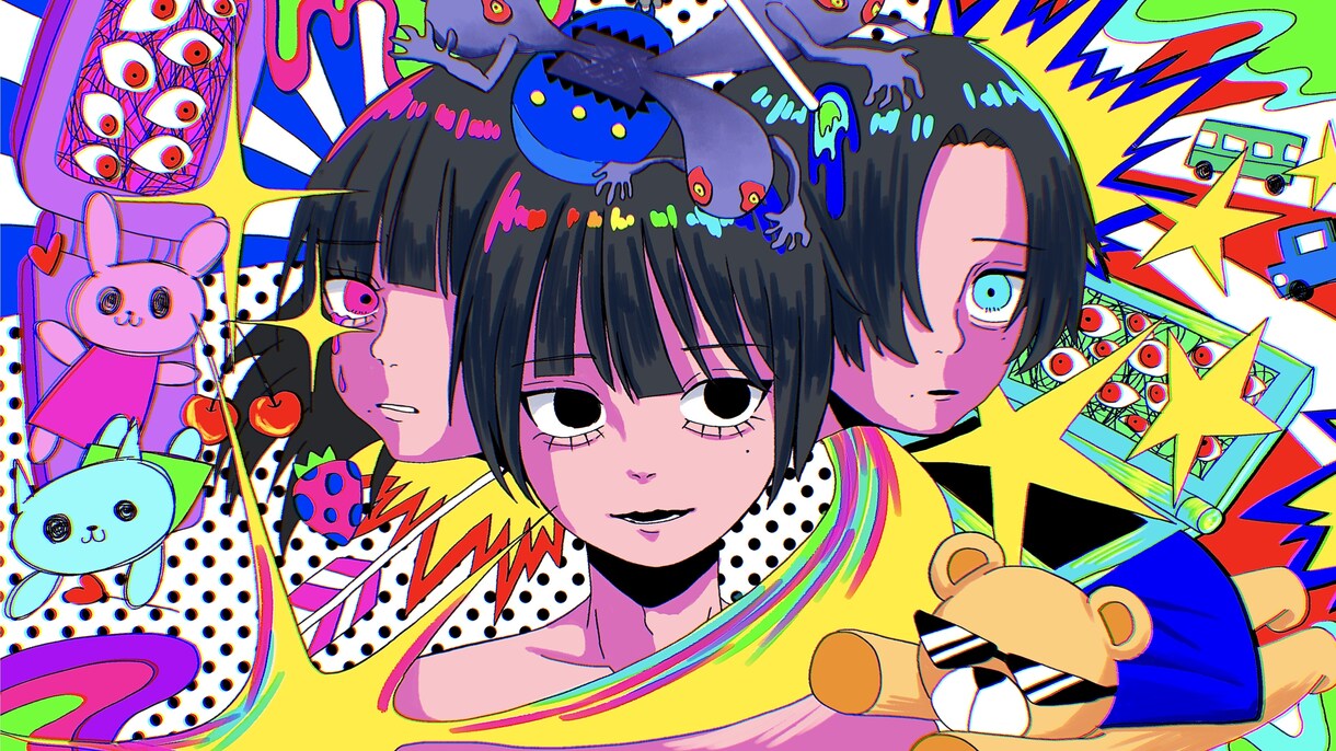 ポップ画風な1枚絵を描きます 鮮やかな色合いと勢いのある構成で誰よりも目立つ1枚に イメージ7