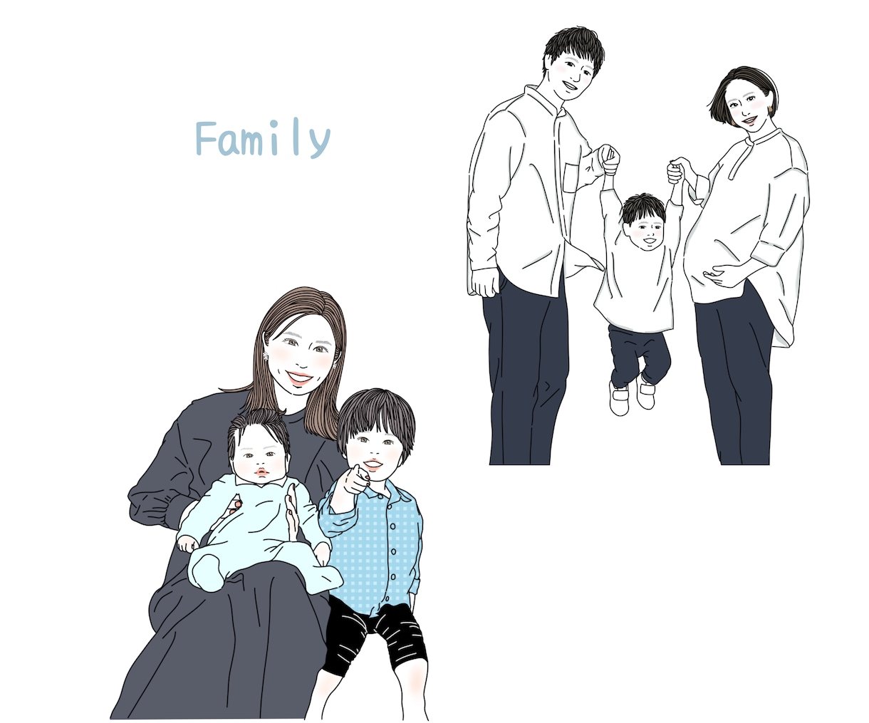 写真からオシャレな線画イラスト・似顔絵描きます 自分だけのイラストアイコンでフォロワー増加！プレゼントにも♡ イメージ4