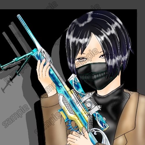 ゲーム用アイコン！小物/名入れ/手/サービスします 銃のリアル感は神レベル！背景透明データプレゼント イメージ2