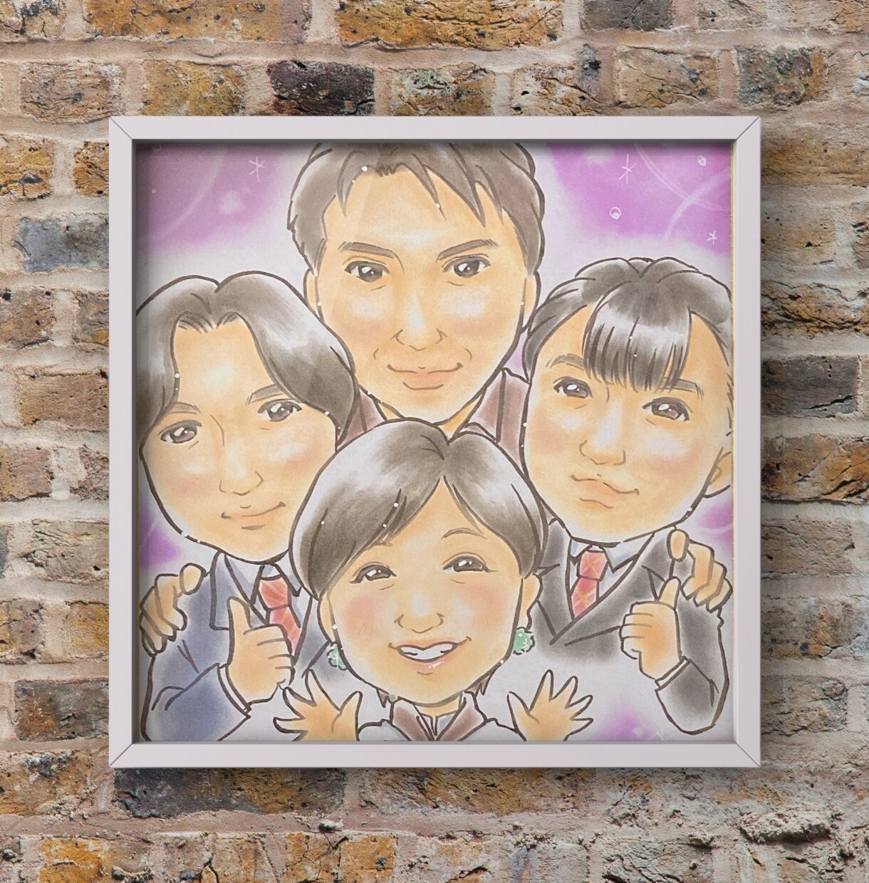 ふんわりパステルで優しく可愛い似顔絵を描いています 長寿祝い、記念日、ウェディングのプレゼントに!心暖まる似顔絵 イメージ7