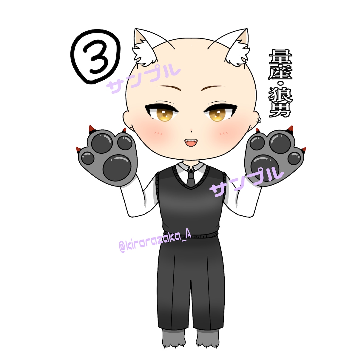 ハロウィン向け‼️パーツ分け⭕️ミニキャラ描きます 【10月29日まで】衣装変更⭕️ハロウィンイラスト‼️ イメージ4