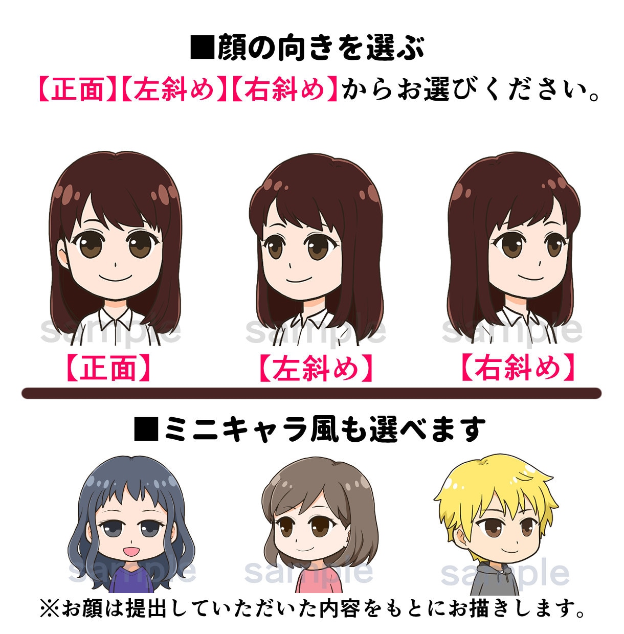 商用OK⭐︎お好きな表情アイコン3点から描きます SNS等のアイコンの表情にバリエーションが欲しい方にも！ イメージ3