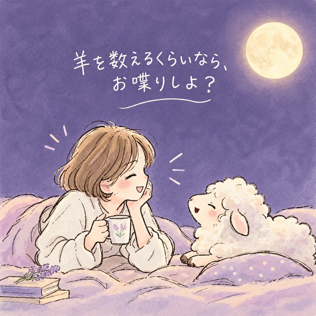 ボイスUP✧眠くなるまで気兼ねなくおしゃべりします 羊を数えるくらいなら…私とお話ししてスッキリ安眠しましょ✧ イメージ1