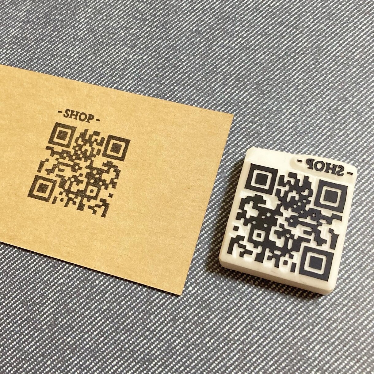 QRコードの消しゴムはんこお作りします 手作りで温かみのあるQRコードで、色々アピールしませんか イメージ7