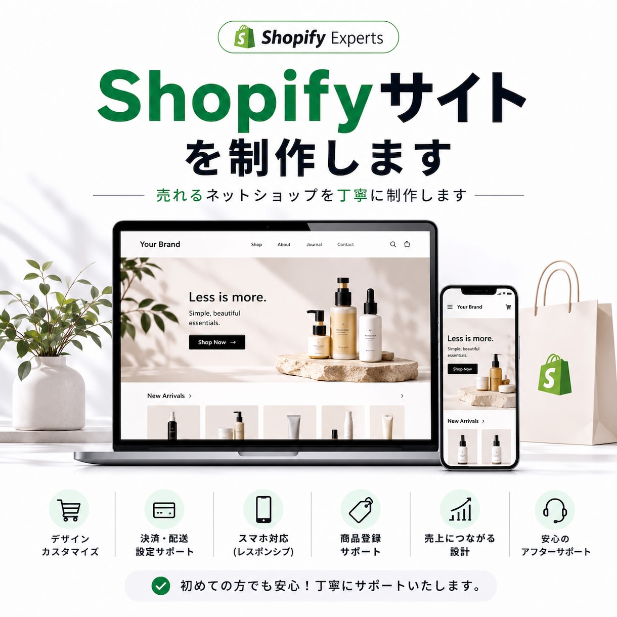 Shopifyサイトを制作します 売れるネットショップを丁寧に制作します イメージ1