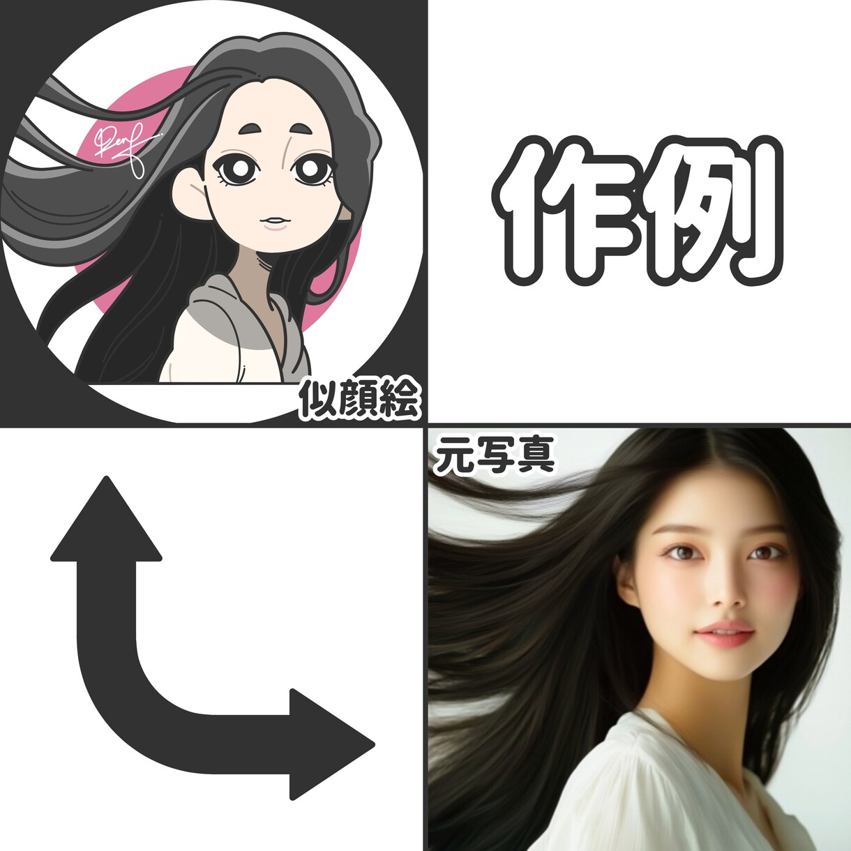 ポップなデフォルメ似顔絵イラスト描きます その他、ペットとの２ショットイラストも！ イメージ4