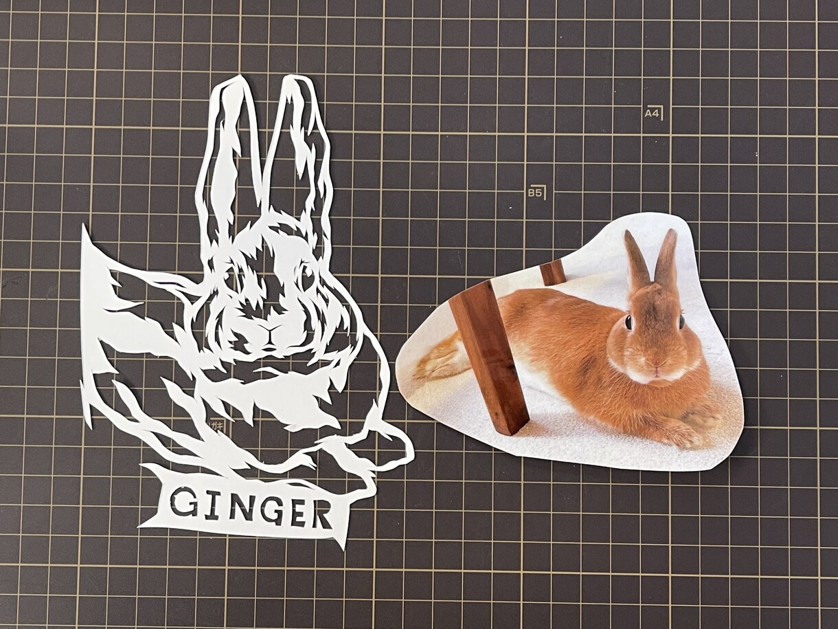 切り絵で似顔絵作成します アイコン用、友達、推しやペットの似顔絵を切り絵作成します。 イメージ10