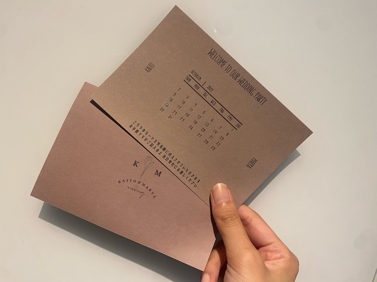 オリジナルゲストカード台紙作成します ゲストカード台紙で招待状をワンランクアップ♪ イメージ6