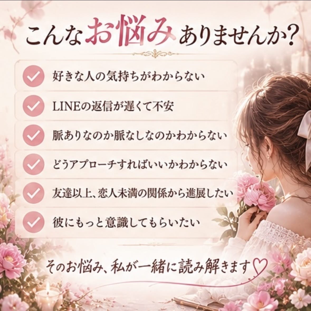 片思いを進展させる恋愛戦略を提案します 彼の心理を分析し、LINEや距離の縮め方を具体的に提案♡ イメージ2
