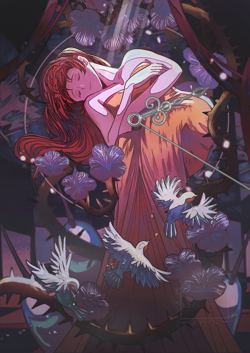 耽美な一枚絵イラストを描きます 綺麗カラフル系の厚塗り絵を描きます(一枚絵・MV・SNS絵) イメージ1