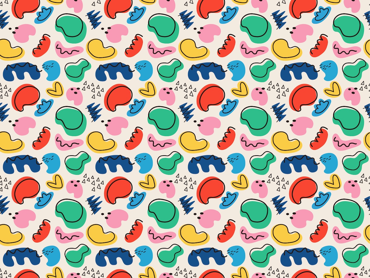 かわいいポップなパターンを作ります どこにもない世界で一つのオリジナルのパターン作成 イメージ1