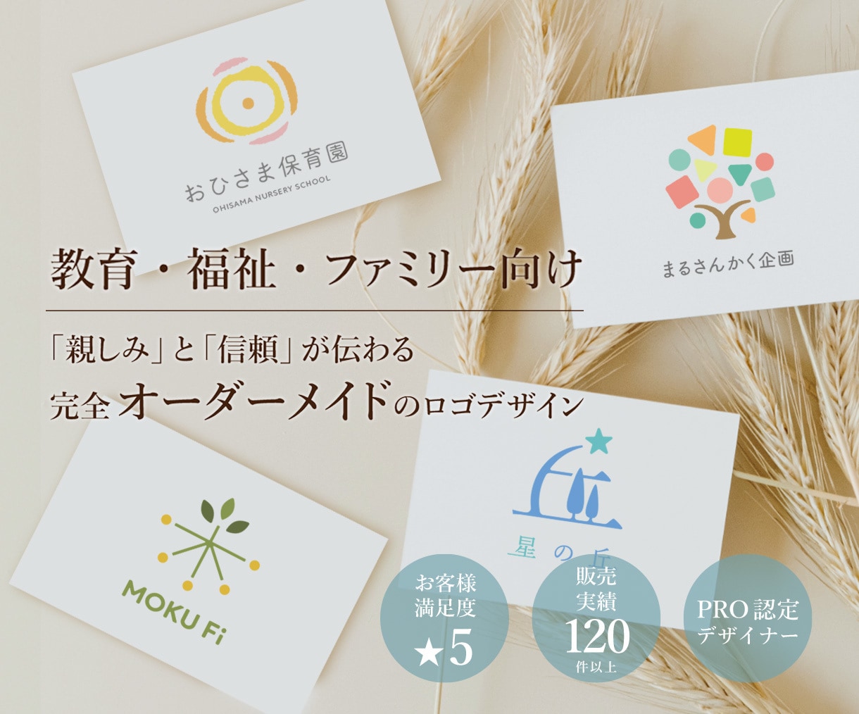 評価★5 親しみと信頼が伝わる温かいロゴ作ります 地域に愛される・ファミリー向け／著作権譲渡・商用可／丁寧対応 イメージ1