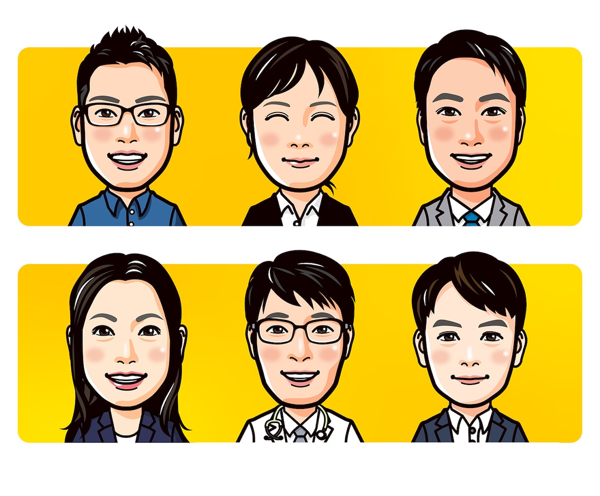 ビジネスで人気！爽やかな似顔絵で印象に差をつけます 清潔感、誠実さが伝わる！ 名刺などのビジネスやSNSに最適。 イメージ2
