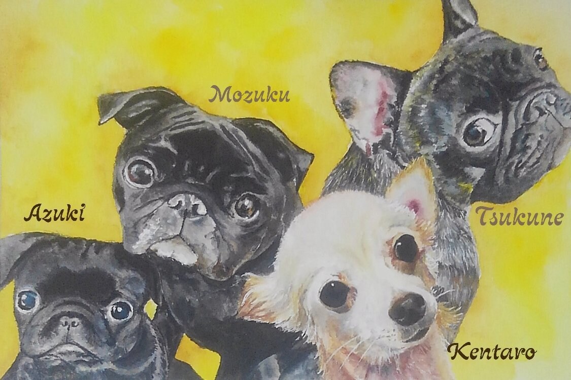 写真サイズに大切な小さな家族の似顔絵お描き致します 大切な小さなを絵に残したい。ペットロスで寂しいひとへの贈り物 イメージ9