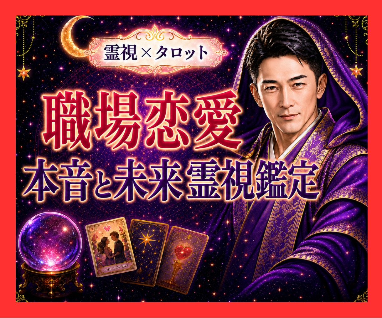 霊視タロット✡️職場恋愛の本音と未来を視ます 職場だから動けない恋の悩み、相手の本心と望む未来を霊視します イメージ1
