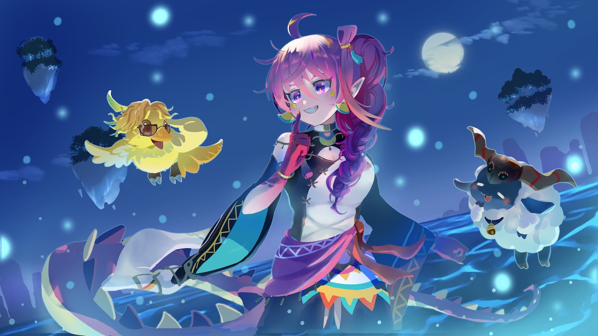 VTuberに！Live2D用キャラクター描きます 美少女や男性、人外、ドラゴン…なんでも！ イメージ1
