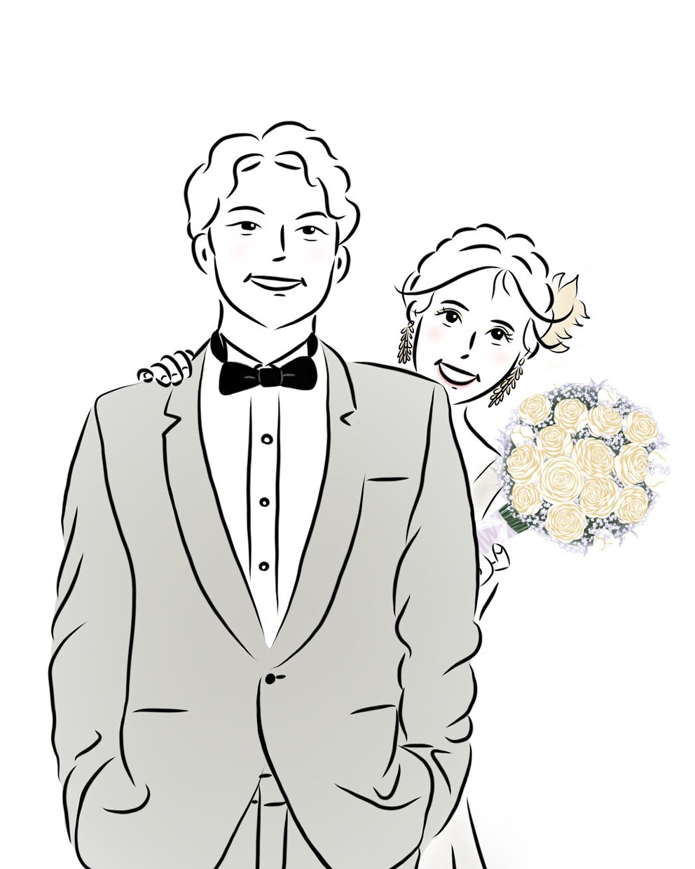 あなたの顔写真をイラストにします カップルやお子様、お友達のお誕生日プレゼントにオススメです。 イメージ3
