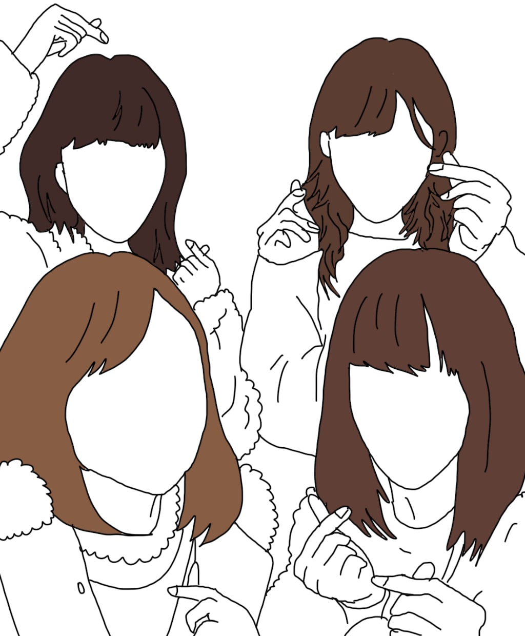 即日対応★お洒落な顔なし似顔絵イラストかきます LINEやInstagramなどのSNSアイコンに♩ イメージ7