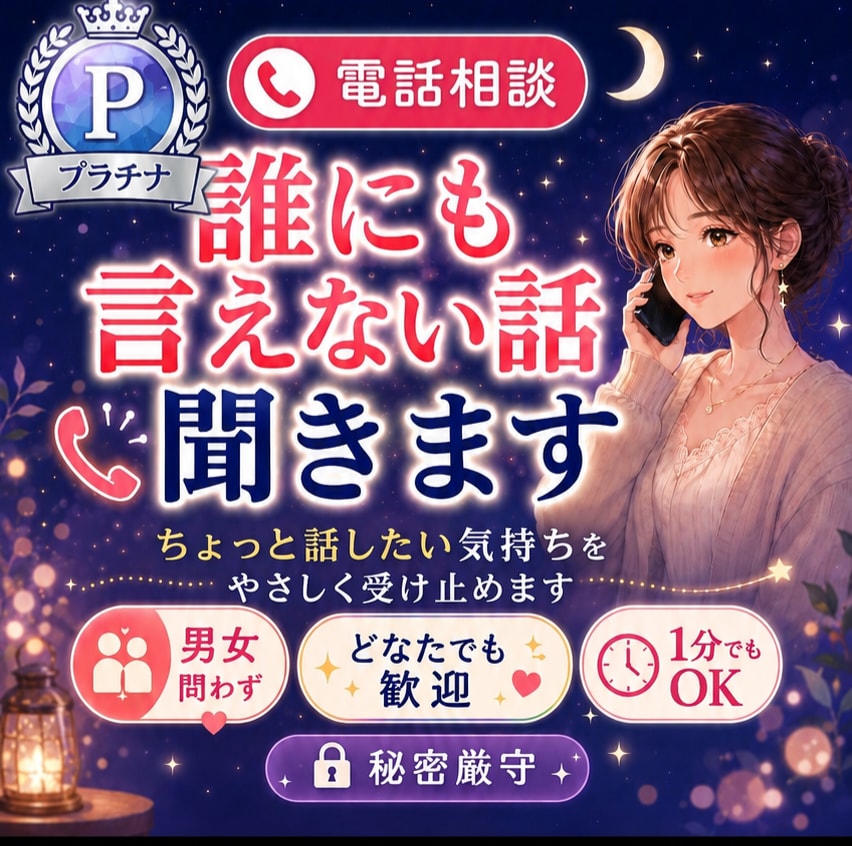 性別関係なし！職業で培った男女のお悩み解決します 誰にも言えない気持ち、責めずにゆっくり受け止めます イメージ1
