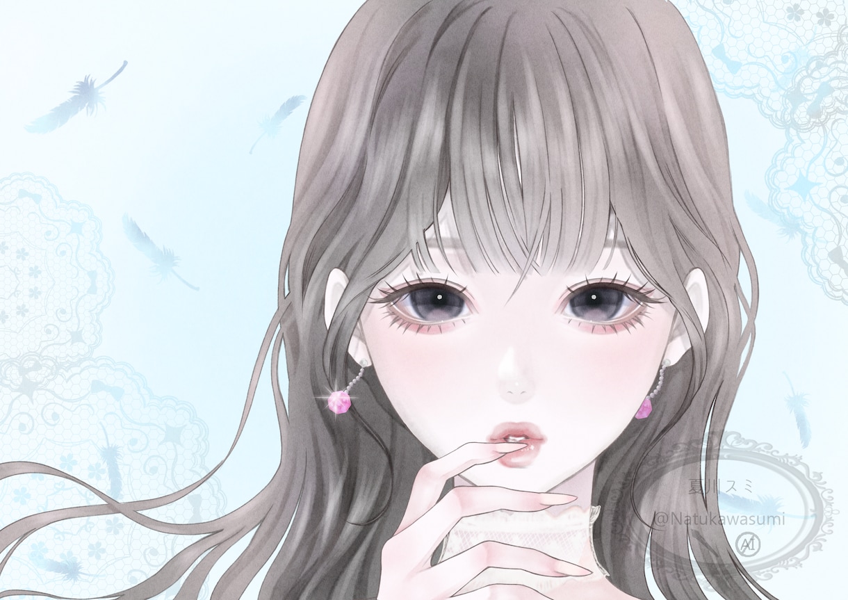 透明感のある大人かわいいイラストを描きます 色んな女の子の顔を描くのが好きなので一生懸命制作いたします イメージ4