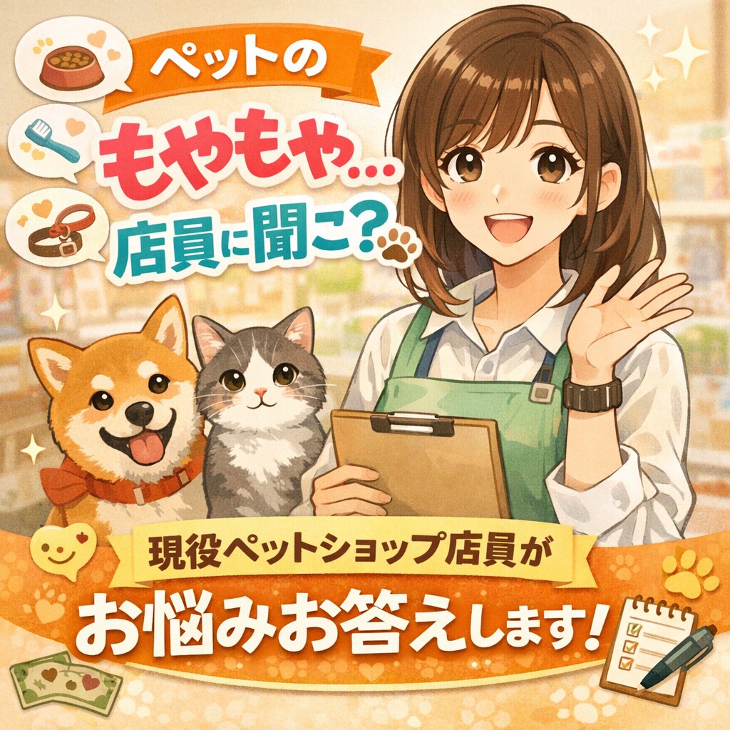現役ペットショップ店員がお悩みの相談のります 病院に行くほどじゃないお悩みに答えます※小動物も可 イメージ1