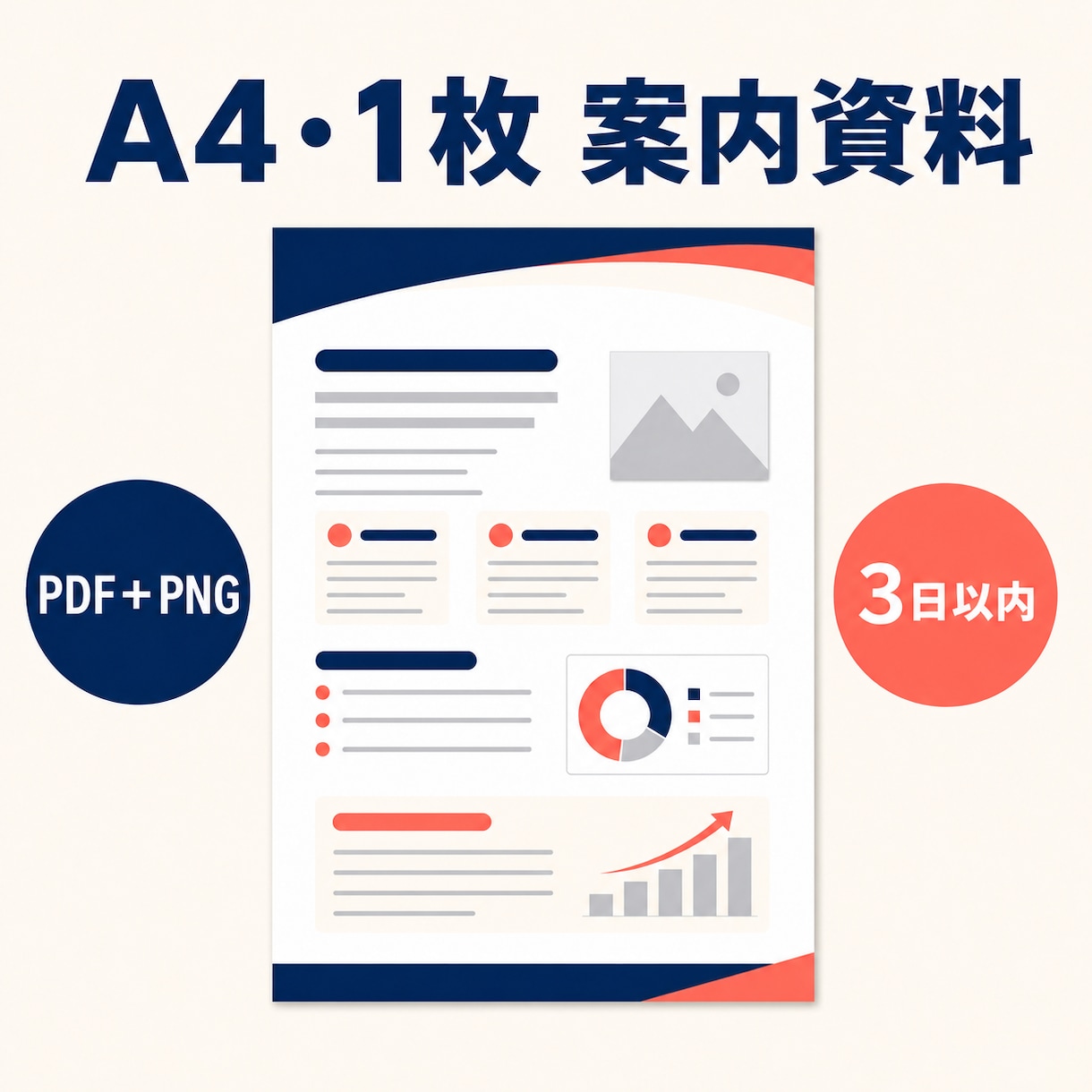 確定原稿をA4・1枚の案内資料に整えます PDF・PNGを3日以内、修正1回込み イメージ1