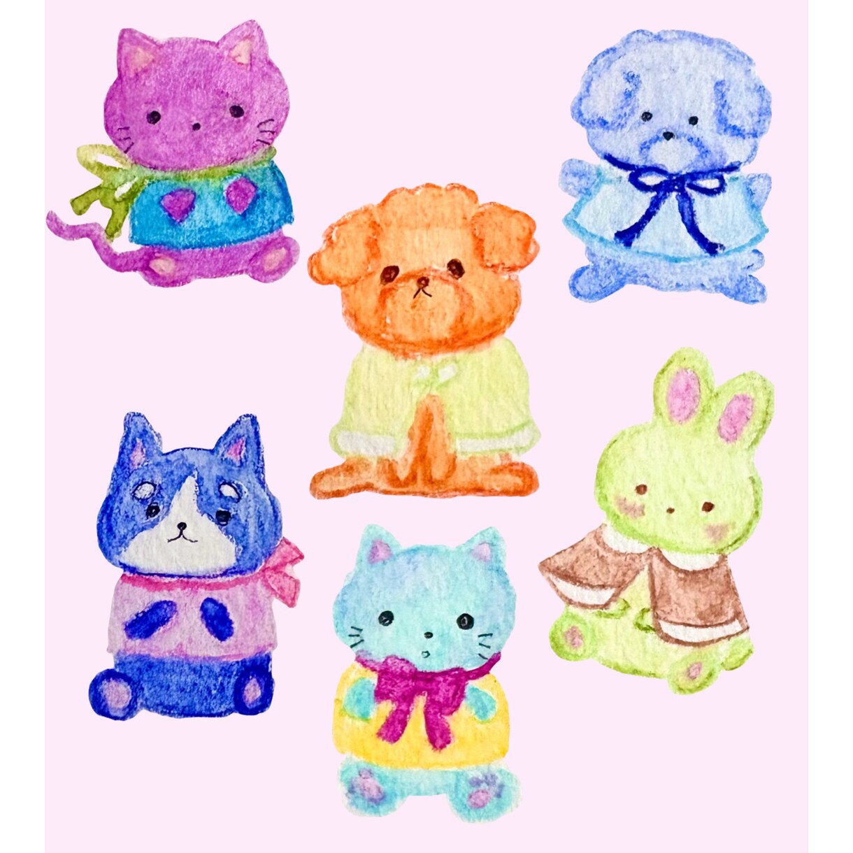 水彩タッチの動物の絵を描きます 癒し系の水彩タッチの動物のイラストを描きます イメージ1