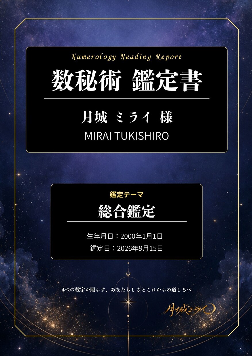 あなたらしい未来を数秘術で読み解きます 恋愛から仕事まで、心にそっと寄り添う鑑定 イメージ2
