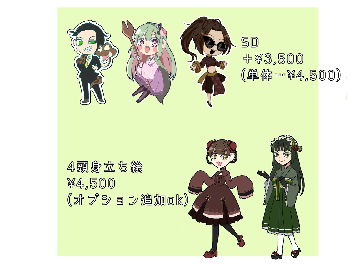立ち絵を制作します TRPG等に使用出来る立ち絵の制作をします イメージ3